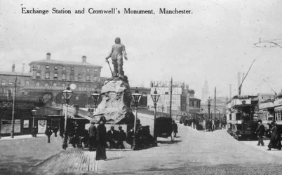 Stacja wymiany i pomnik Cromwella, Manchester, ok. 1910 r.